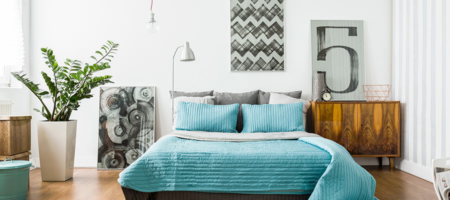 Blue and Grey for Bedrooms