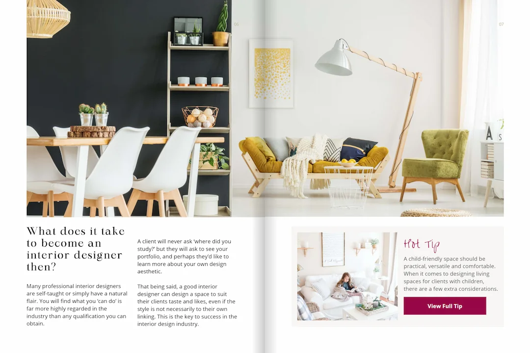 Online interior design course free ebook
